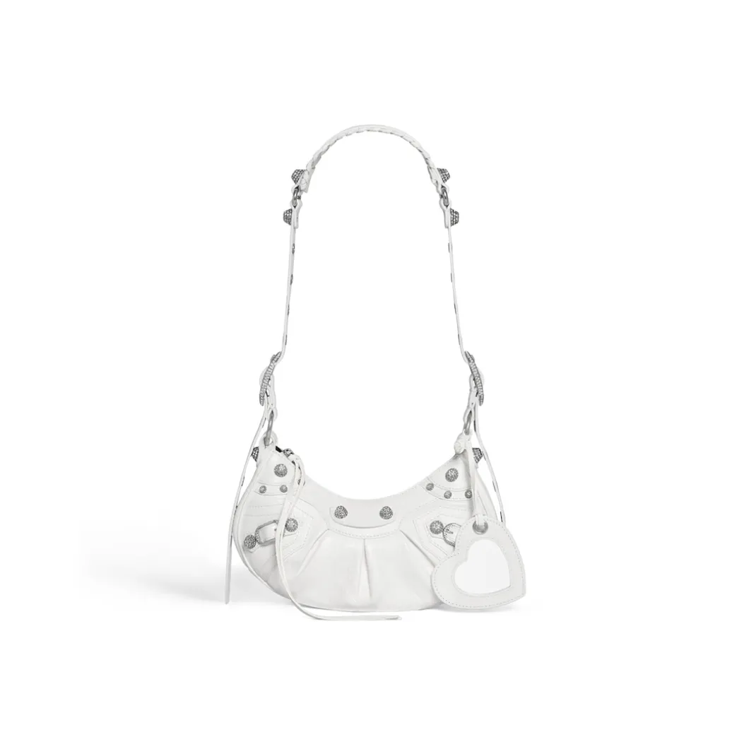 Borsa A Tracolla Le Cagole Xs Con Strass da Donna in Bianco