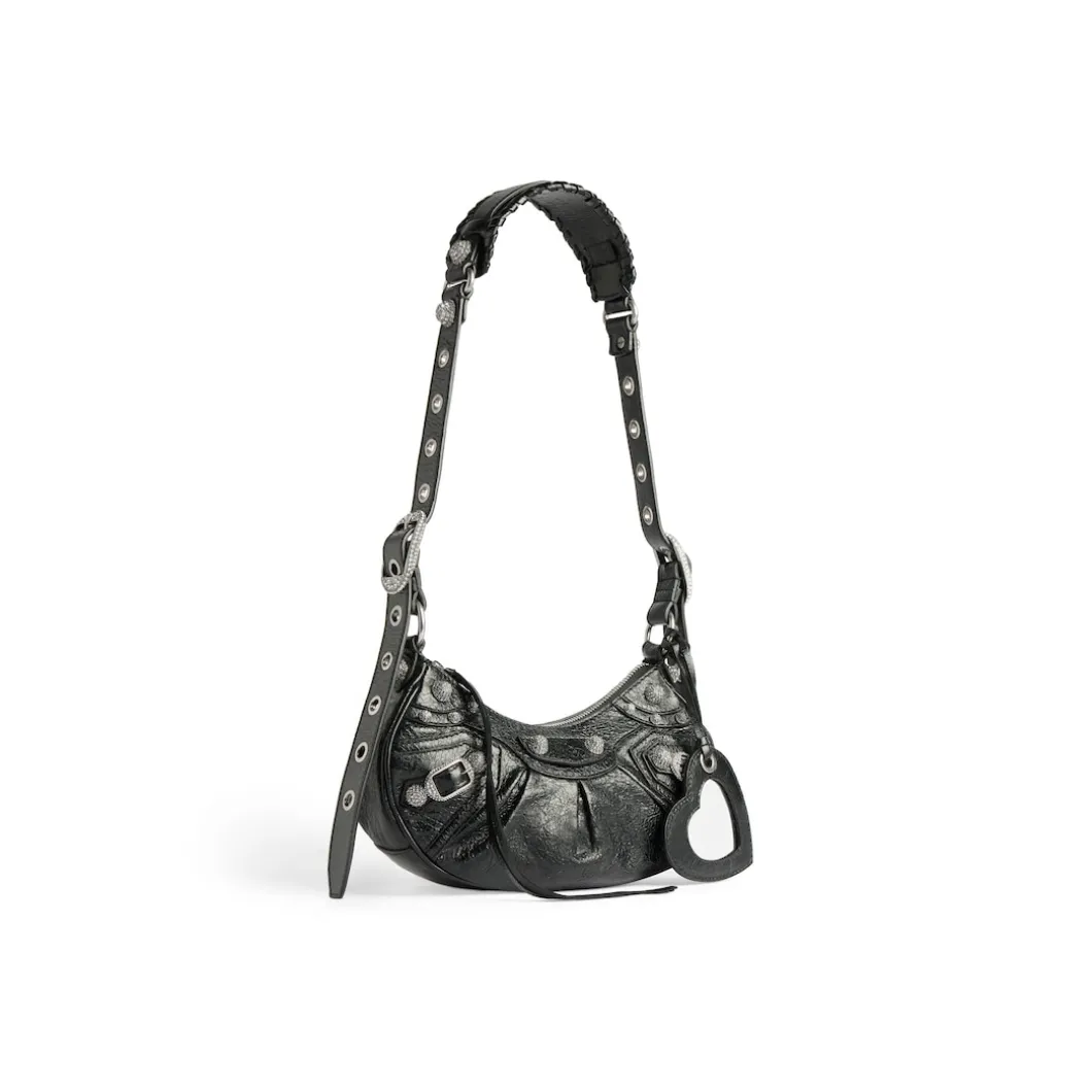 Borsa A Tracolla Le Cagole Xs Con Strass da Donna in Nero