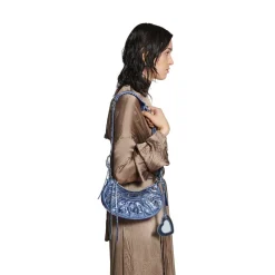Borsa A Tracolla Le Cagole Xs Metallizzata da Donna in Viola
