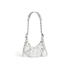 Borsa A Tracolla Le Cagole Xs Con Strass da Donna in Bianco