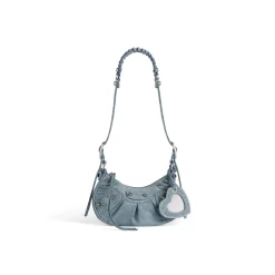 Borsa A Tracolla Le Cagole Xs In Denim Girly Allover da Donna in Azzurro