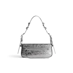 Borsa A Tracolla Le Cagole Xs Metallizzata da Donna in Argento