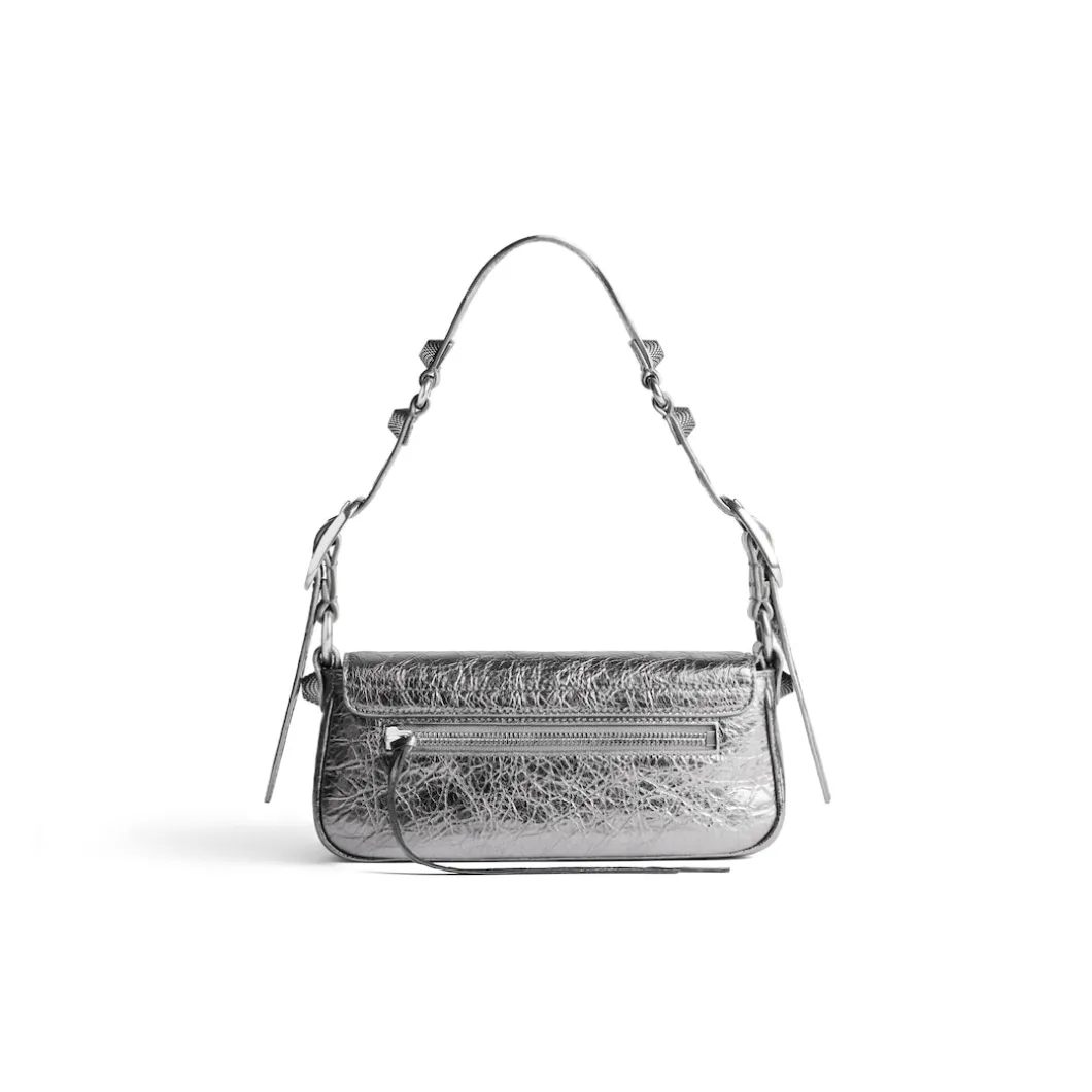 Borsa A Tracolla Le Cagole Xs Metallizzata da Donna in Argento