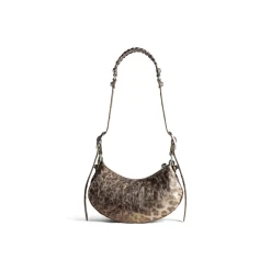 Borsa A Tracolla Le Cagole Xs Metallizzata Con Stampa Leopardata  da Donna in Marrone