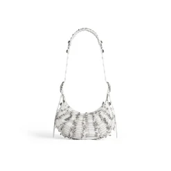 Borsa A Tracolla Le Cagole Xs Con Spille Da Balia da Donna in Bianco Ottico