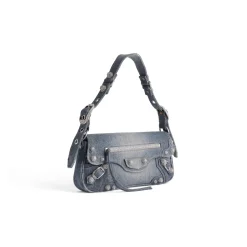 Borsa A Tracolla Le Cagole Piccola In Denim Con Strass da Donna in Blu