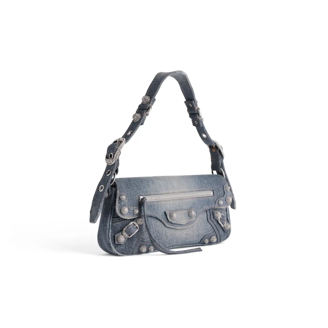 Borsa A Tracolla Le Cagole Piccola In Denim Con Strass da Donna in Blu