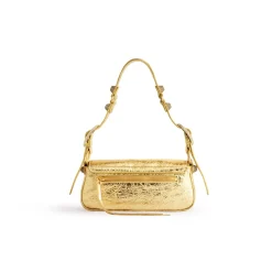 Borsa A Tracolla Le Cagole Xs Metallizzata Con Strass  da Donna in Oro