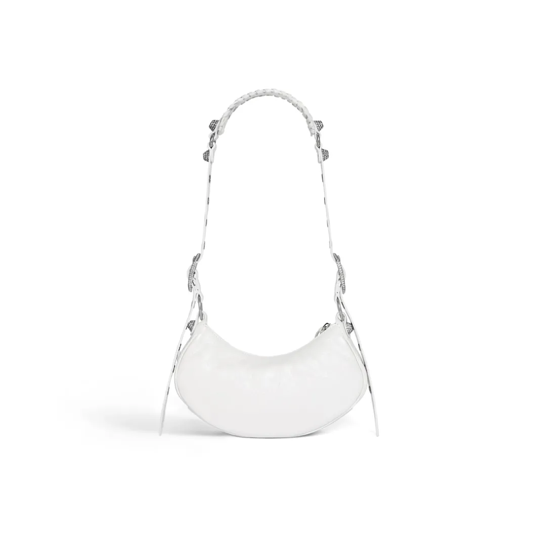 Borsa A Tracolla Le Cagole Xs Con Strass da Donna in Bianco