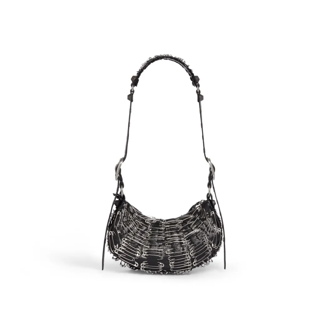 Borsa A Tracolla Le Cagole Xs Con Spille Da Balia da Donna in Nero