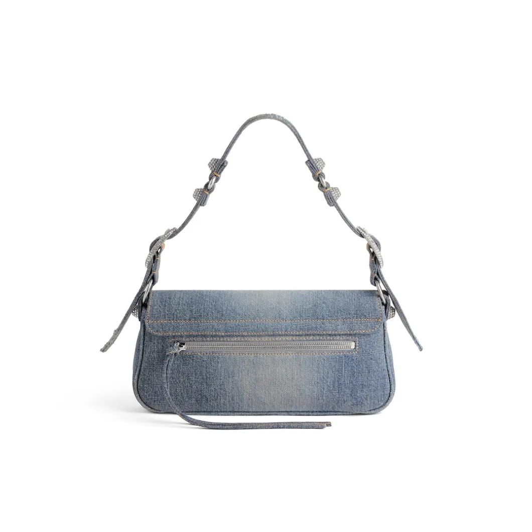 Borsa A Tracolla Le Cagole Piccola In Denim Con Strass da Donna in Blu