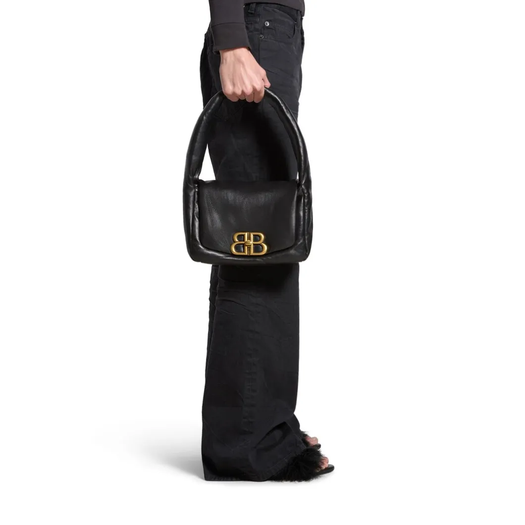 Borsa A Tracolla Monaco Piccola da Donna in Nero