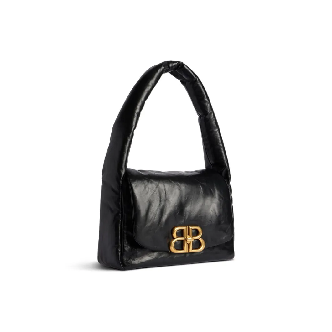 Borsa A Tracolla Monaco Piccola da Donna in Nero