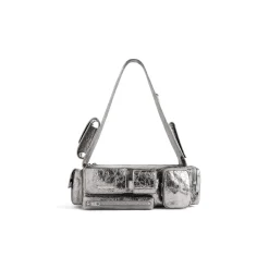 Borsa A Tracolla Superbusy Xs Metallizzata da Donna in Argento
