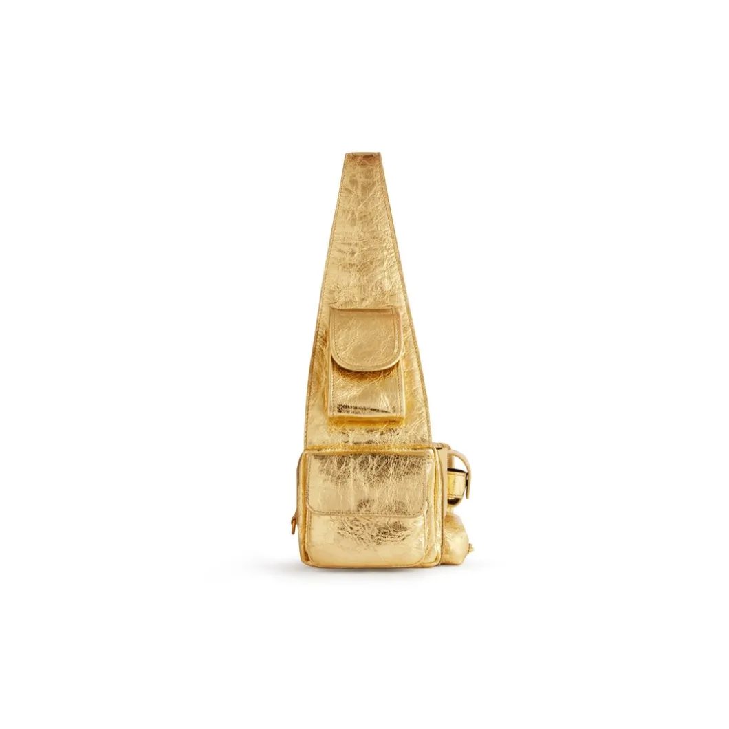 Borsa A Tracolla Superbusy Xs Metallizzata da Donna in Oro