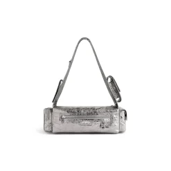 Borsa A Tracolla Superbusy Xs Metallizzata da Donna in Argento