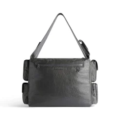 Borsa A Tracolla Superbusy Grande da Uomo in Grigio Scuro