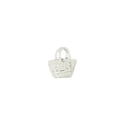 Borsa Bistro Xxs Basket Con Tracolla da Donna in Bianco