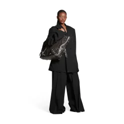Borsa Carry All Le Cagole Grande Metallizzata  da Donna in Grigio