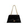 Borsa Con Catena Crush Media da Donna in Nero