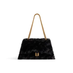 Borsa Con Catena Crush Media da Donna in Nero