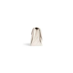 Borsa Con Catena Crush Media Trapuntata  da Donna in Beige
