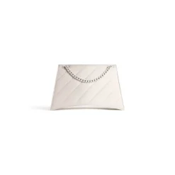 Borsa Con Catena Crush Media Trapuntata  da Donna in Beige