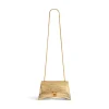 Borsa Con Catena Crush Xs Metallizzata Con Lavorazione Coccodrillo  da Donna in Oro