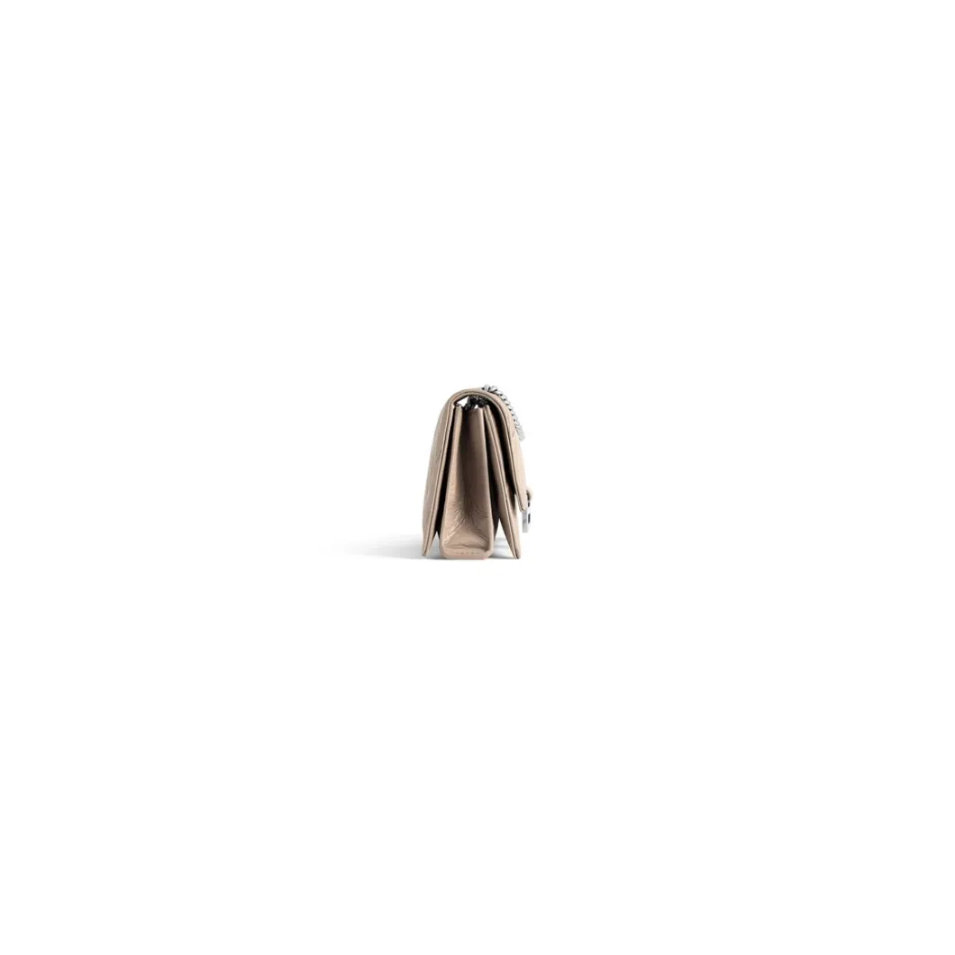 Borsa Con Catena Crush Xs Trapuntata da Donna in Marrone