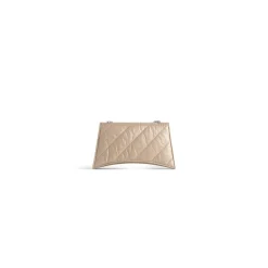 Borsa Con Catena Crush Xs Trapuntata da Donna in Marrone