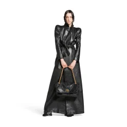 Borsa Con Catena Monaco Media  da Donna in Nero