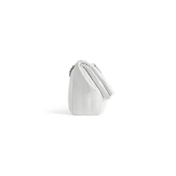 Borsa Con Catena Monaco Media Trapuntata da Donna in Crema
