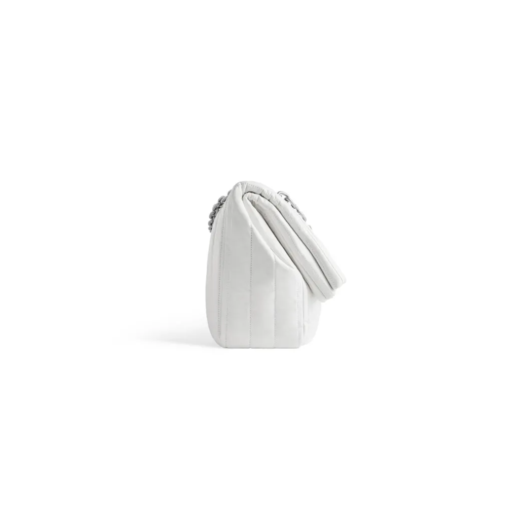 Borsa Con Catena Monaco Media Trapuntata da Donna in Crema