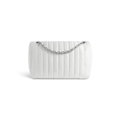 Borsa Con Catena Monaco Media Trapuntata da Donna in Crema