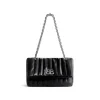 Borsa Con Catena Monaco Piccola Trapuntata  da Donna in Nero