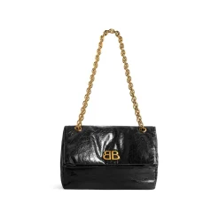 Borsa Con Catena Monaco Piccola  da Donna in Nero