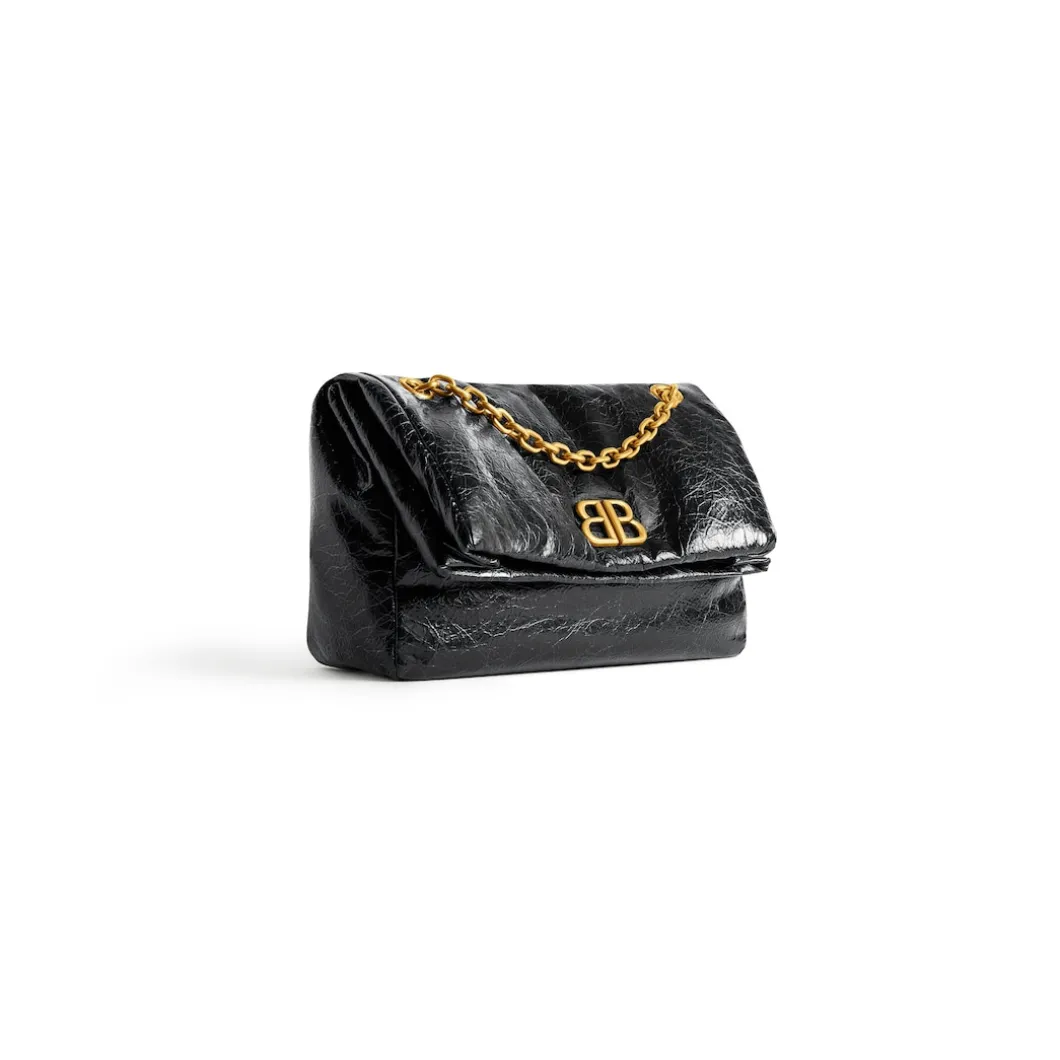 Borsa Con Catena Monaco Piccola da Donna in Nero