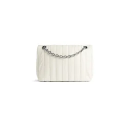 Borsa Con Catena Monaco Piccola Trapuntata  da Donna in Bianco