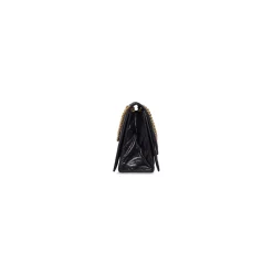 Borsa Crush Con Catena Media Trapuntata  da Donna in Nero