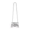 Borsa Crush Con Catena Xs Trapuntata E Metallizzata  da Donna in Argento