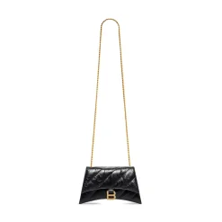 Borsa Crush Con Catena Xs Trapuntata   da Donna in Nero