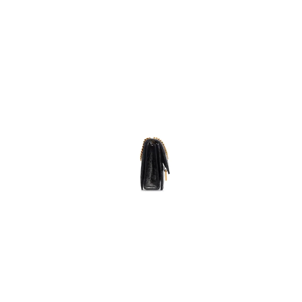 Borsa Crush Con Catena Xs Trapuntata da Donna in Nero