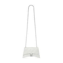 Borsa Crush Con Catena Xs Trapuntata da Donna in Bianco Ottico