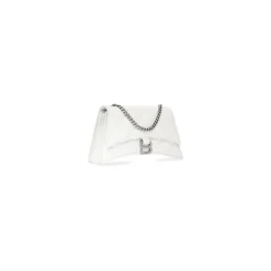 Borsa Crush Con Catena Xs Trapuntata da Donna in Bianco Ottico