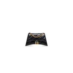Borsa Crush Con Catena Xs Trapuntata da Donna in Nero