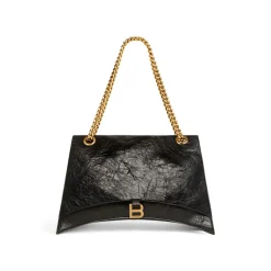 Borsa Crush Grande Con Catena  da Donna in Nero