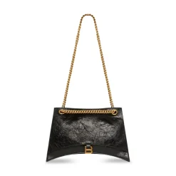 Borsa Crush Grande Con Catena  da Donna in Nero