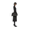 Borsa Crush Large Bag Trapuntata Con Catena  da Donna in Nero