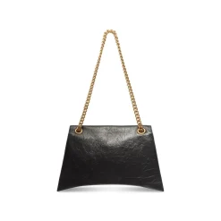 Borsa Crush Media Con Catena  da Donna in Nero
