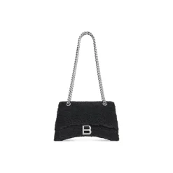 Borsa Crush Piccola Con Catena da Donna in Nero